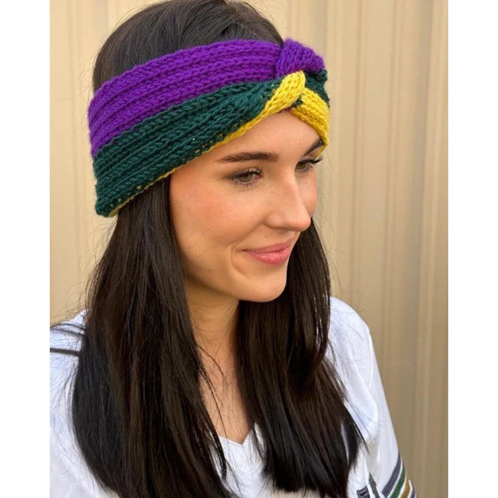 Mardi Gras Knit Headband